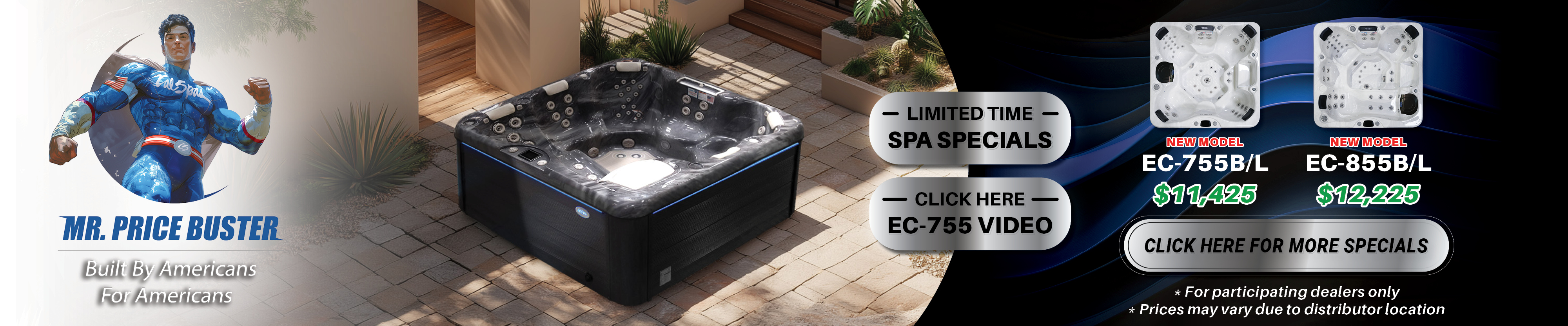Calspas hot tub being used in a family setting - Hurricane